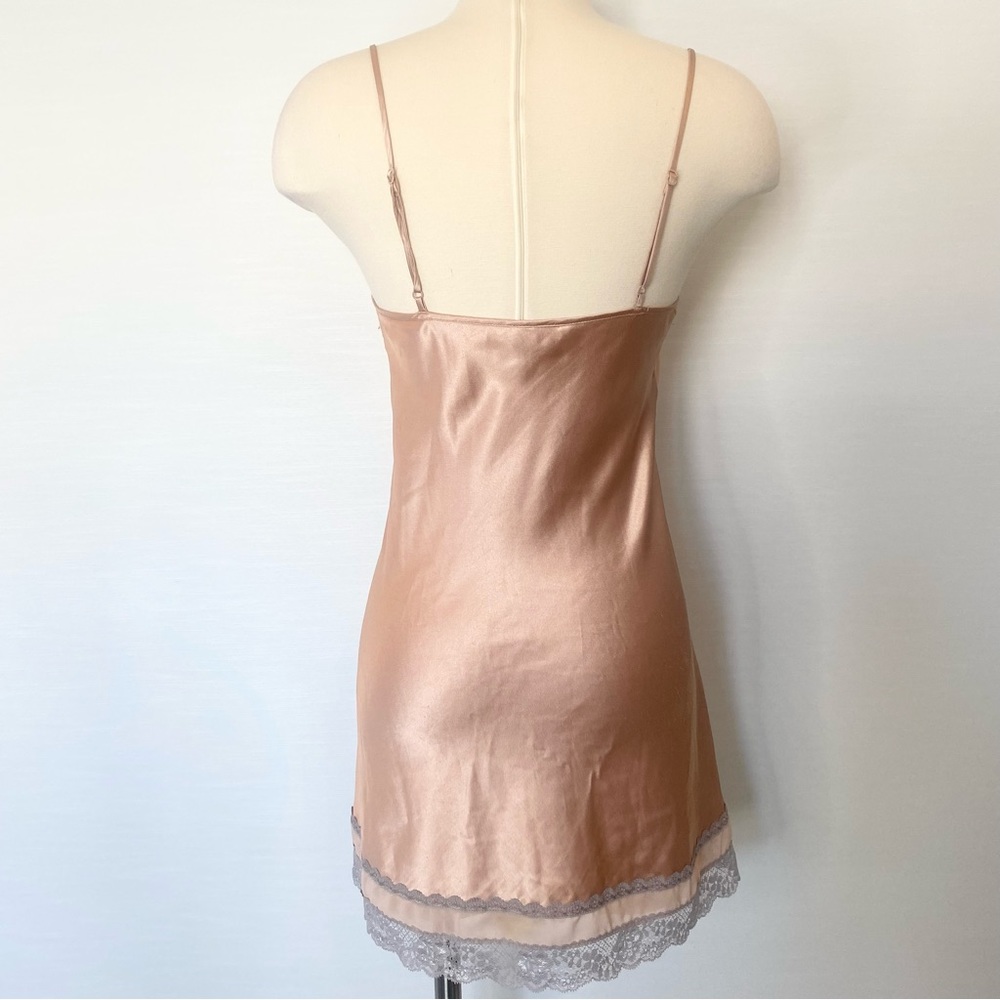 Y2K Victoria’s Secret Silky Satin Pale Pink Vintage Babydoll Chemise Slip Dress - Picture 6 of 8